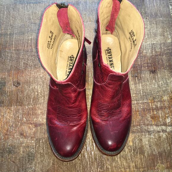 Shyanne Stud Western Fashion Boots Womens 9 B Red Leather Tassel Cowgirl BBW209 - Picture 10 of 10